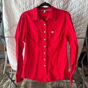 Cinch Bright Red Collared Shirt
